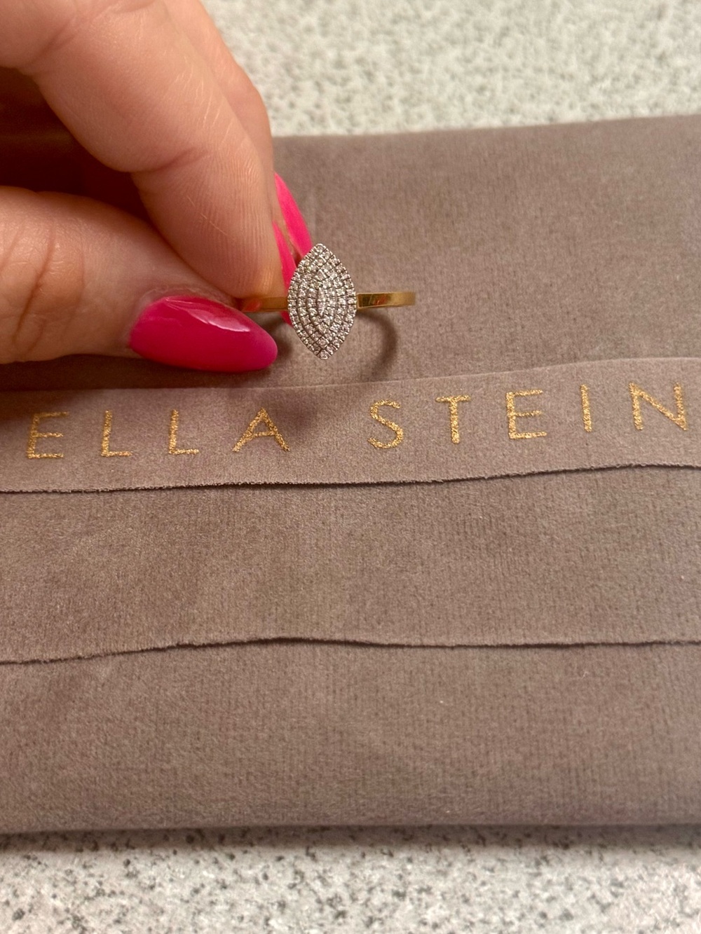 Ella Stein Marquise Pavé Statement Ring